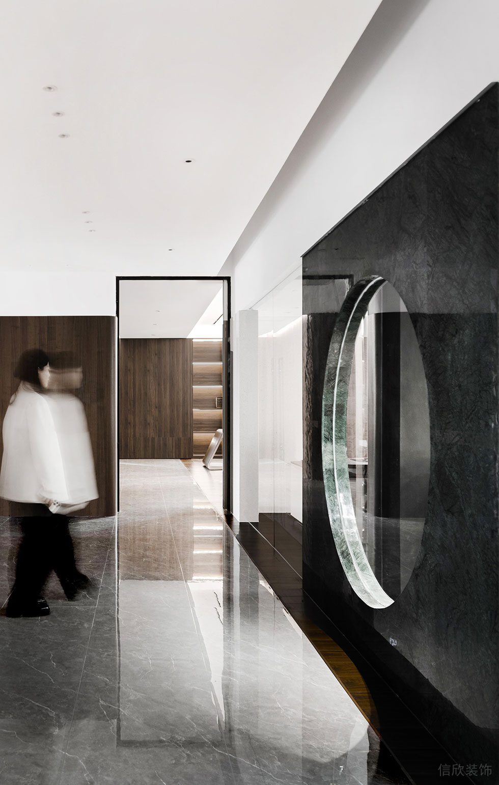 新中式原木風(fēng)辦公室裝修 進(jìn)門玄關(guān)