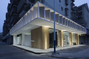 多元極簡(jiǎn)風(fēng)辦公室裝修設(shè)計(jì)白木色外觀效果圖