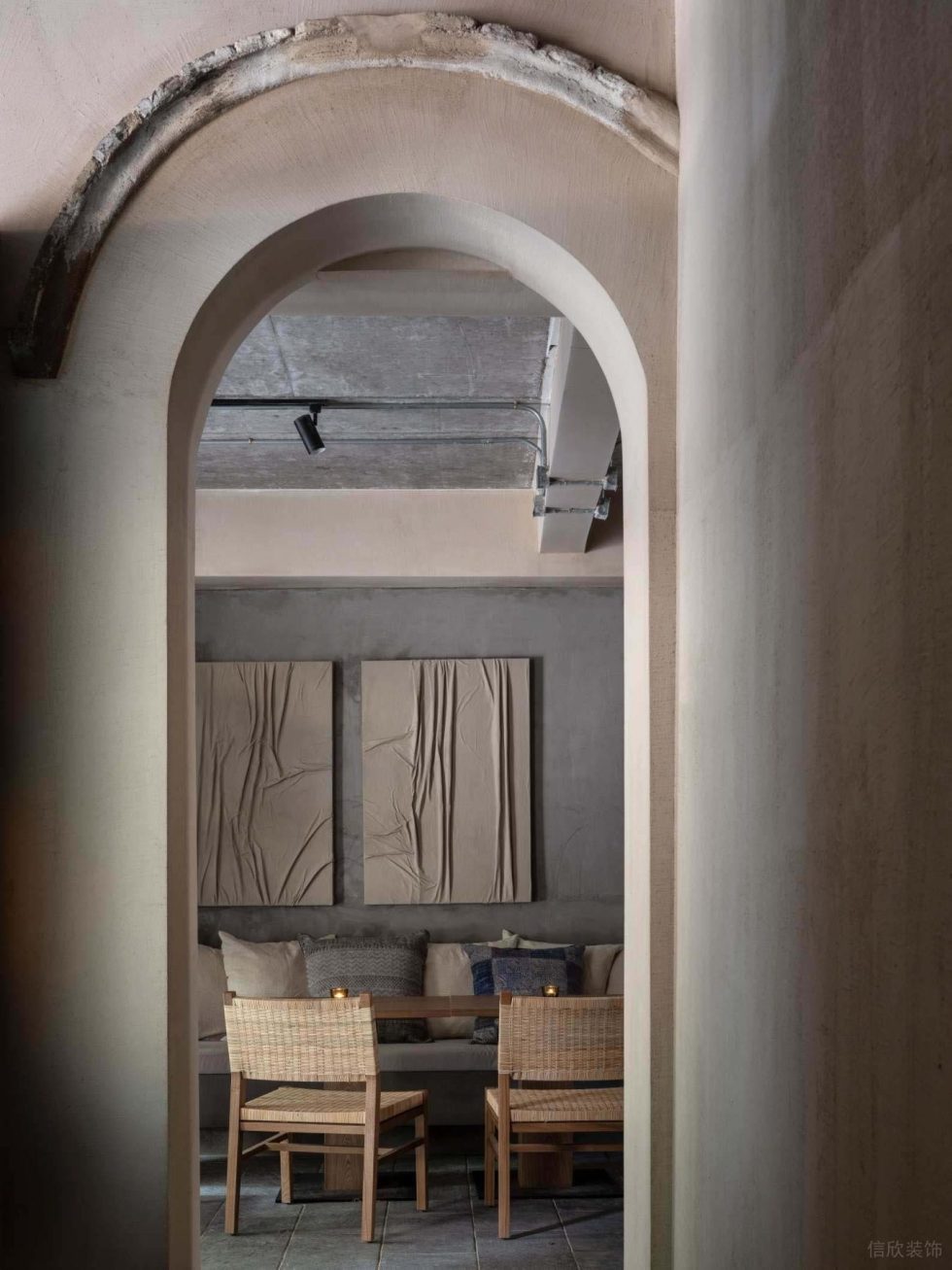 復(fù)古風(fēng)青瓦茶室拱形門設(shè)計(jì)圖