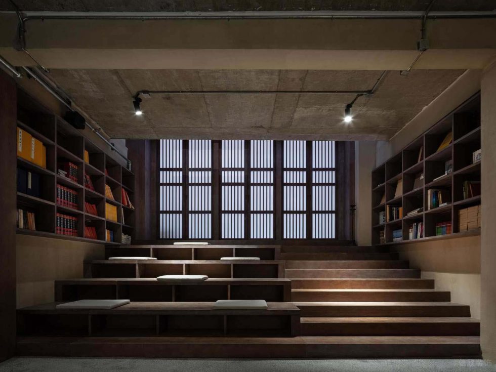 復(fù)古風(fēng)青瓦茶室階梯閱讀區(qū)設(shè)計(jì)圖