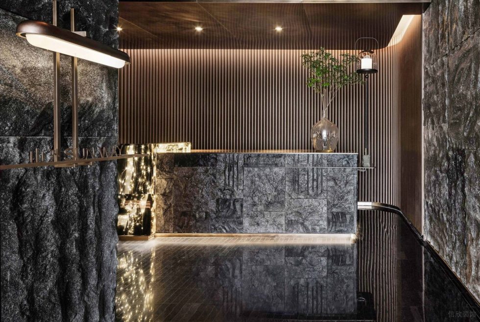 高級奢華餐廳大理石吧臺裝修設(shè)計