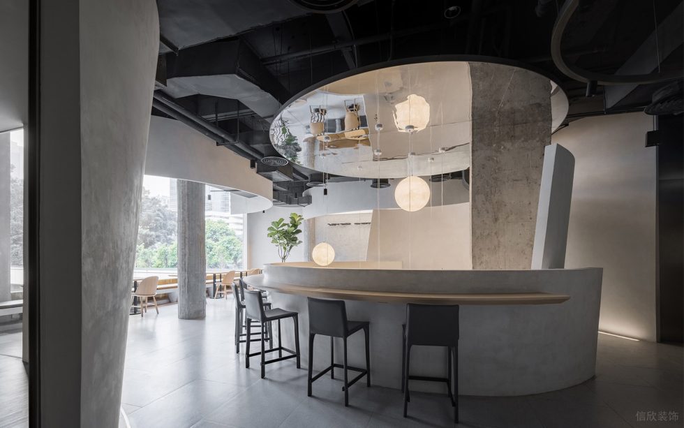 工業(yè)簡(jiǎn)約風(fēng)咖啡店邊座卡座全景裝修設(shè)計(jì)