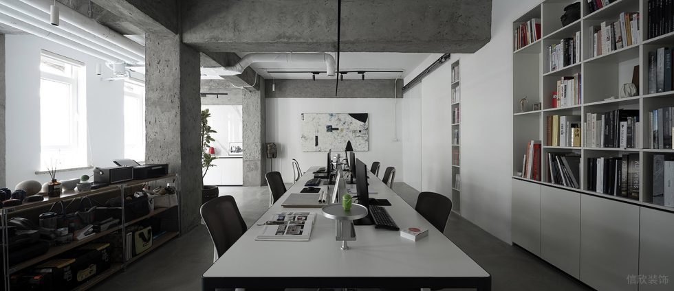 簡歐工業(yè)風辦公室裝修方案 公共辦公區(qū)