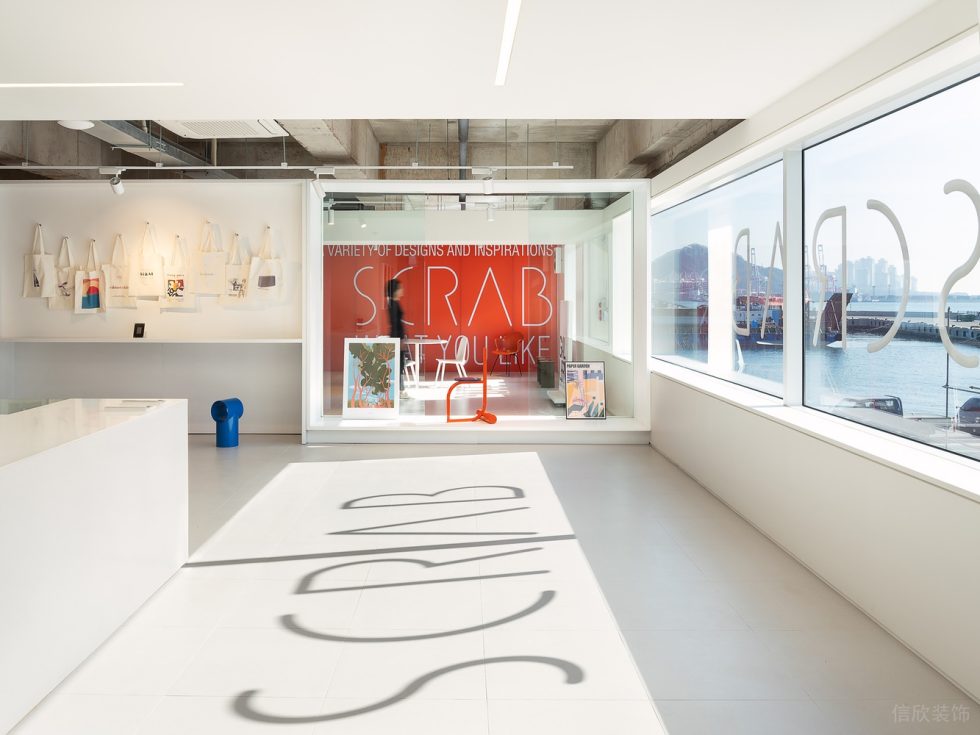 簡約清新工業(yè)風(fēng)藝術(shù)裝飾品店鋪裝修設(shè)計 白色手工帆布袋