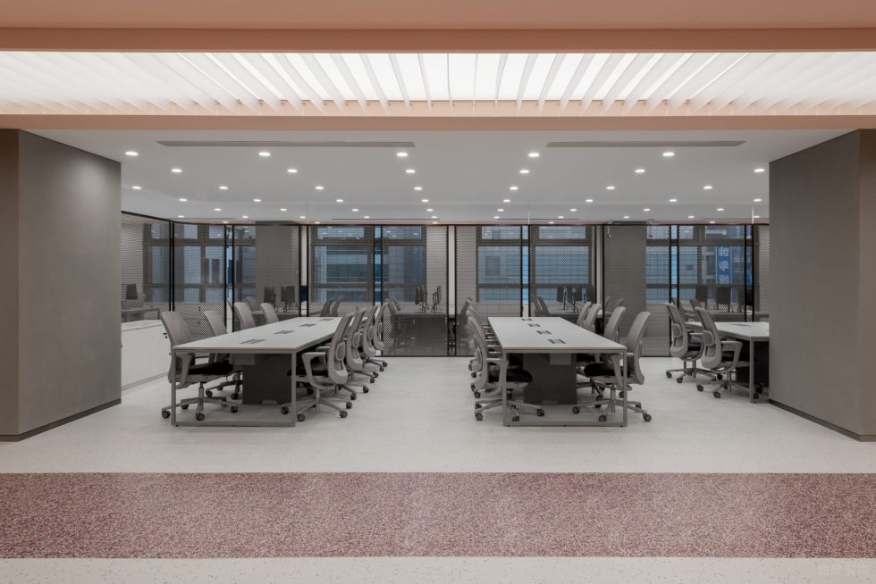 玫瑰金時尚風辦公室裝修設(shè)計 公共辦公區(qū)