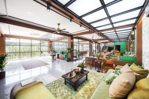 暖色田園風(fēng)辦公室裝修設(shè)計暖木色前廳效果圖