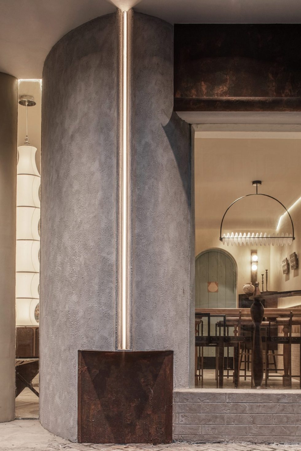 歐式清新飲品店直線燈帶裝修設(shè)計