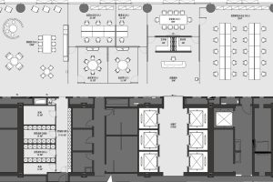 500平方米時尚金屬風(fēng)辦公室裝修設(shè)計 平面布置圖