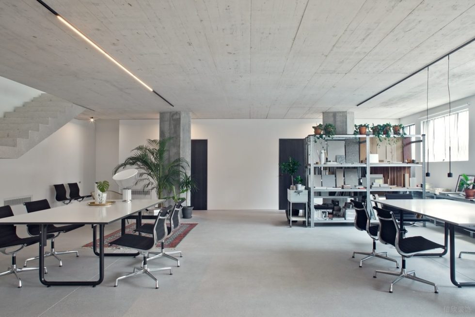 清新簡約風辦公室裝修設(shè)計 一層辦公區(qū)