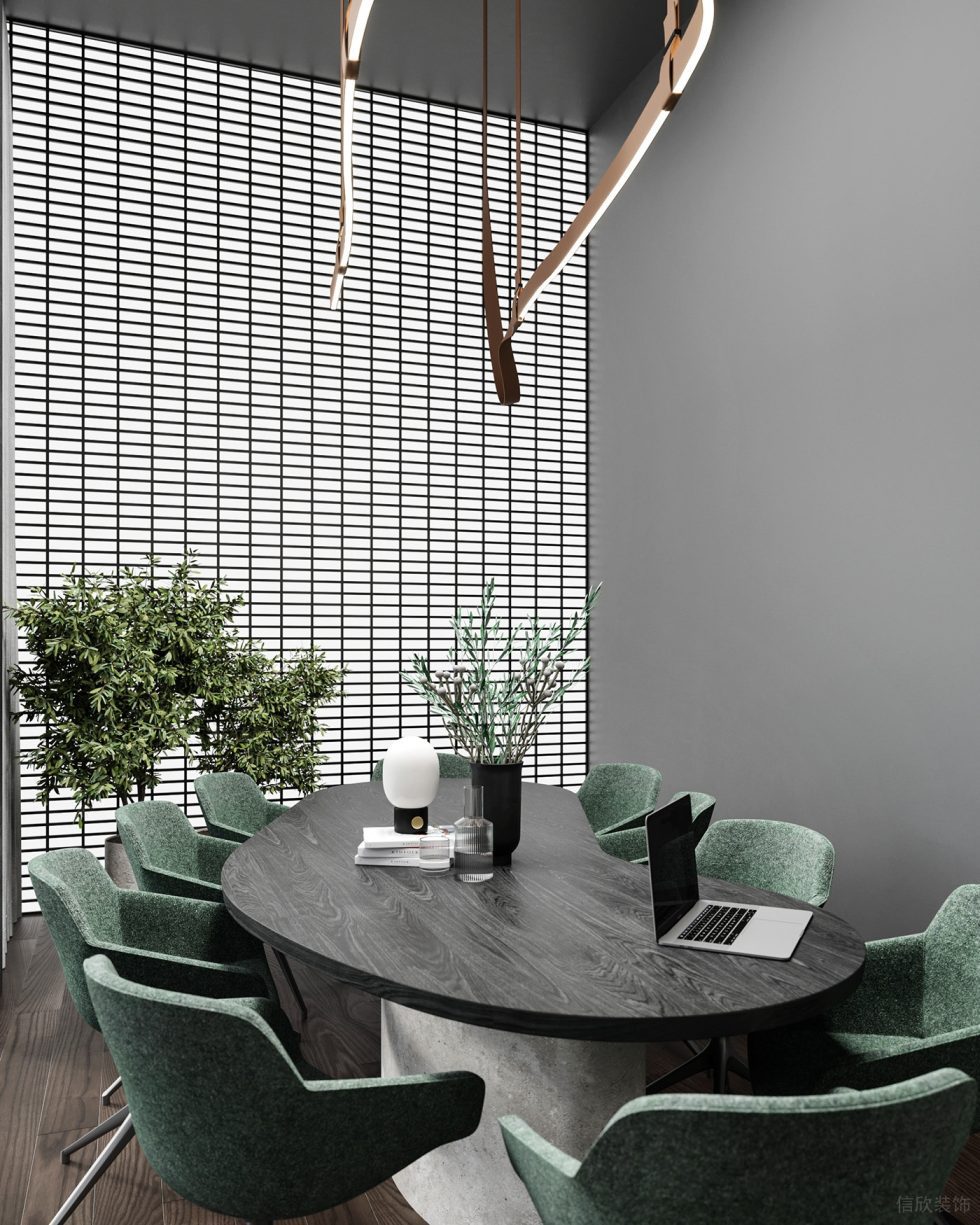 時(shí)尚清新風(fēng)辦公室裝修方案 公共辦公及會(huì)議室