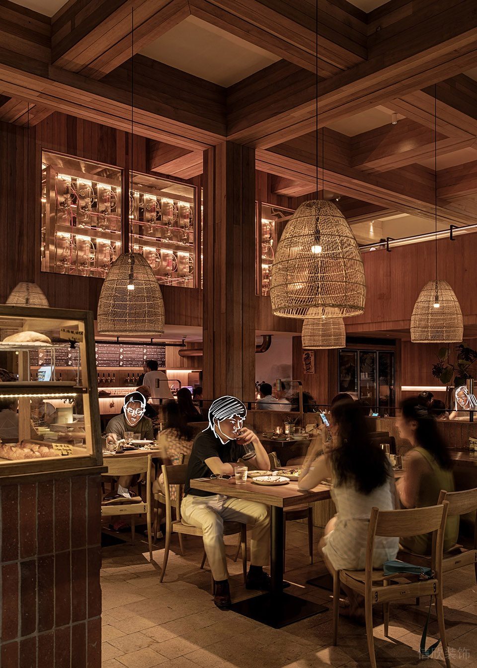 舒適原木風(fēng)餐廳氛圍感燈光裝修設(shè)計(jì)