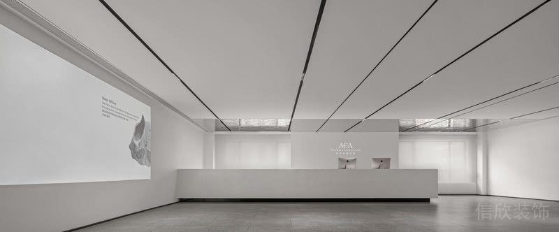 深圳寶安區(qū)西鄉(xiāng)滿京華soho藝巒白色主調(diào)現(xiàn)代極簡主義風(fēng)格辦公室裝修設(shè)計 前臺服務(wù)區(qū)