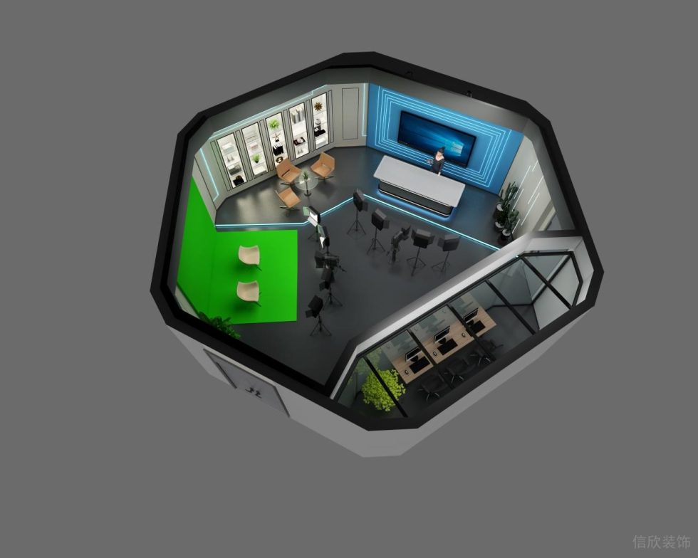 工商銀行現(xiàn)代風(fēng)格直播間鳥瞰圖 工商銀行現(xiàn)代風(fēng)格直播間鳥瞰圖