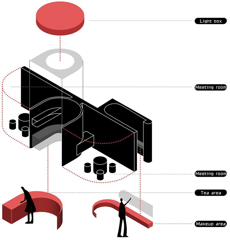 深圳市南山區(qū)保利城大廈1500平方米現(xiàn)代主義辦公室 (50)