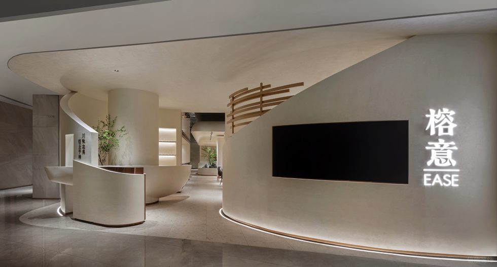 現(xiàn)代極簡(jiǎn)餐廳弧形門(mén)面裝修設(shè)計(jì)