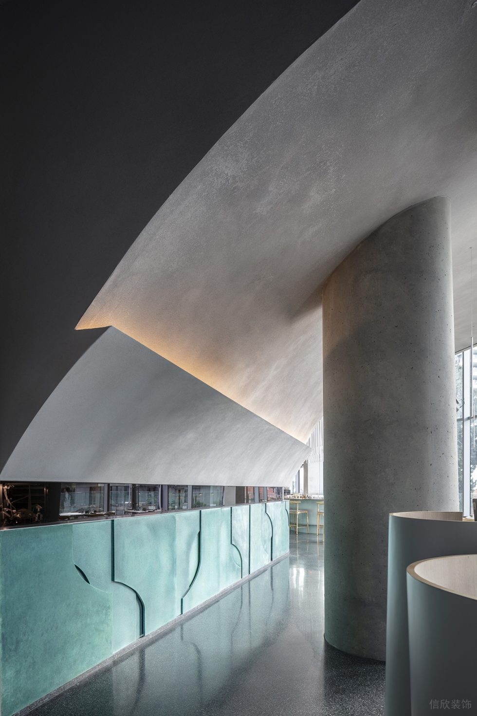 現(xiàn)代簡(jiǎn)約風(fēng)格餐廳通道墻面黃色暗藏?zé)魩Ч麍D