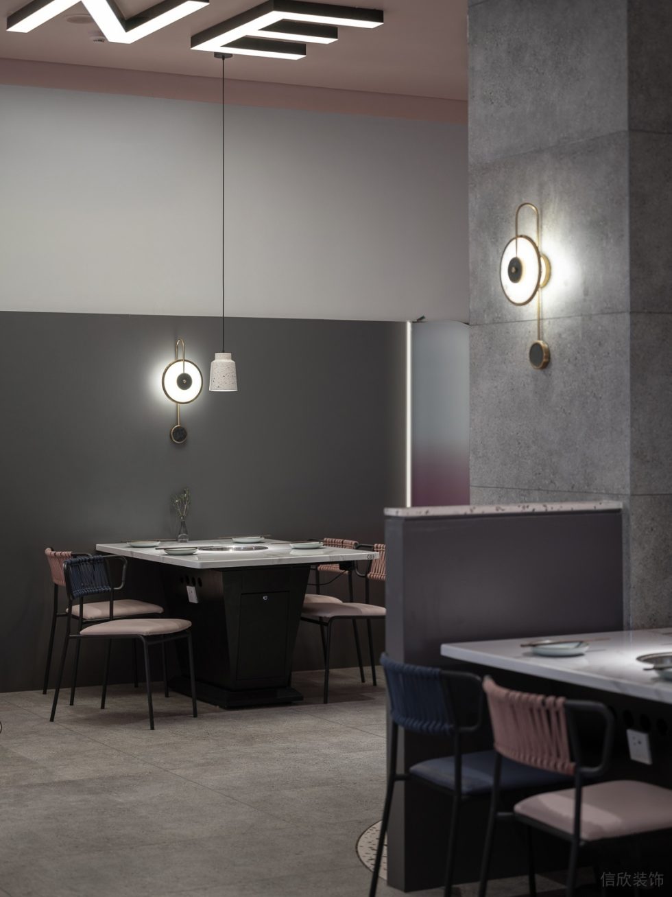 現(xiàn)代簡(jiǎn)約風(fēng)火鍋店點(diǎn)狀壁燈設(shè)計(jì)圖