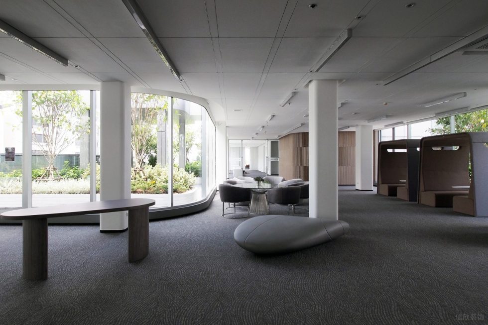 現(xiàn)代時(shí)尚辦公室裝修設(shè)計(jì) 大廳接待區(qū)