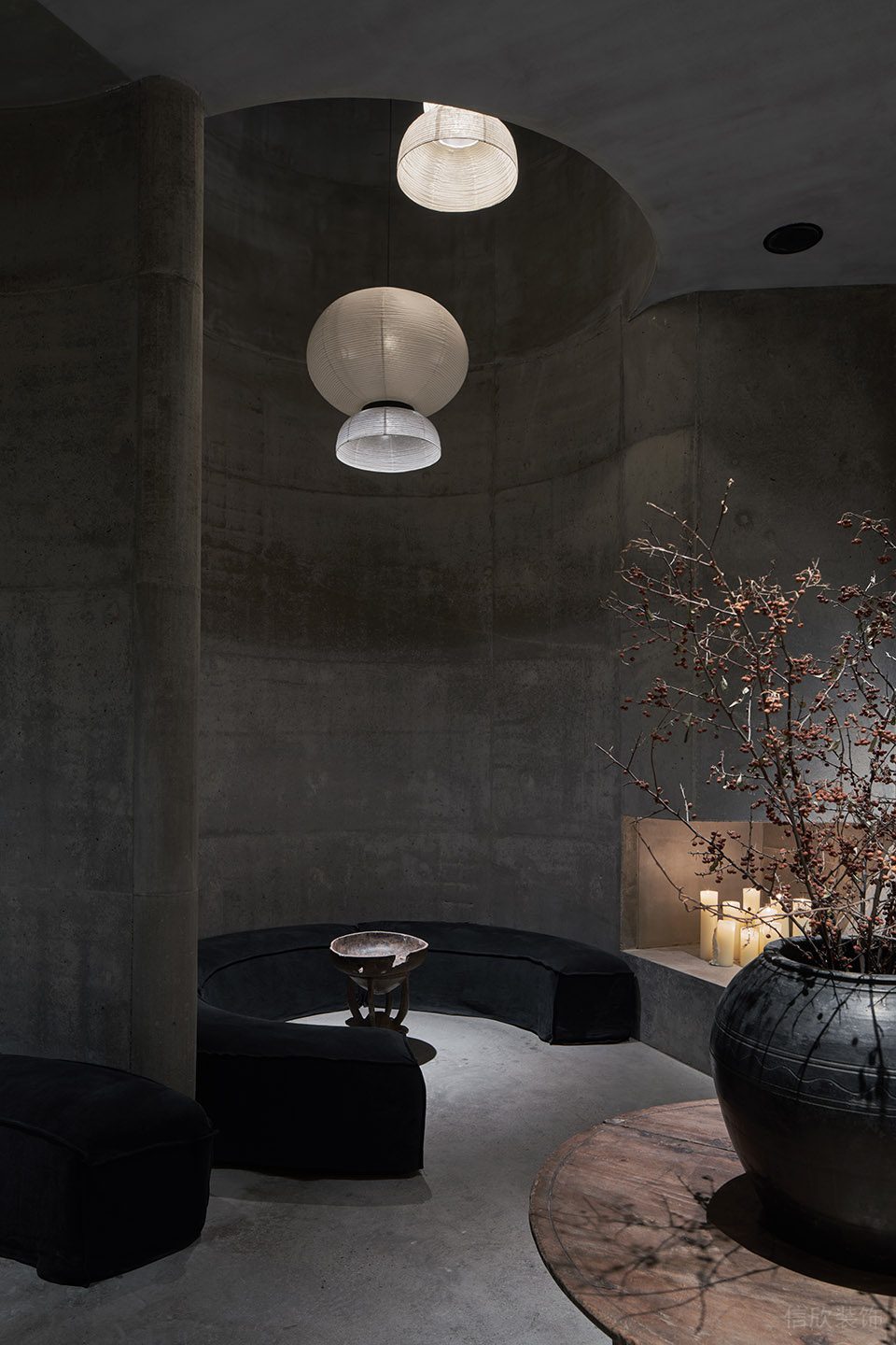 原始簡單素雅中餐廳寂靜質(zhì)樸等候區(qū)設(shè)計效果圖