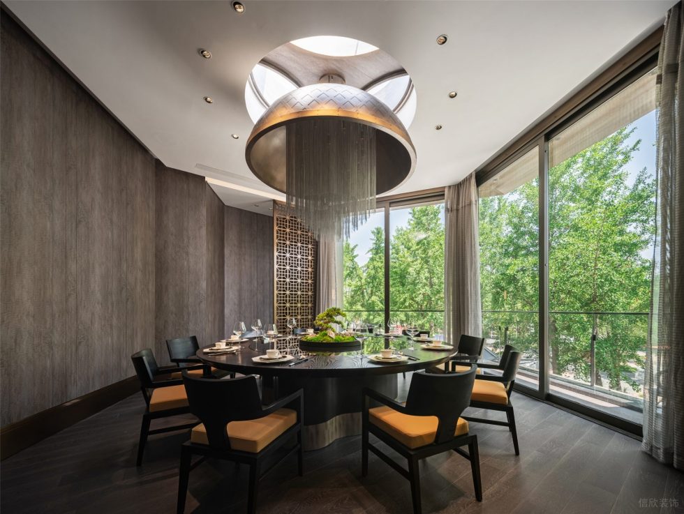 雅致高端中餐廳獨(dú)特吊頂裝修設(shè)計(jì)