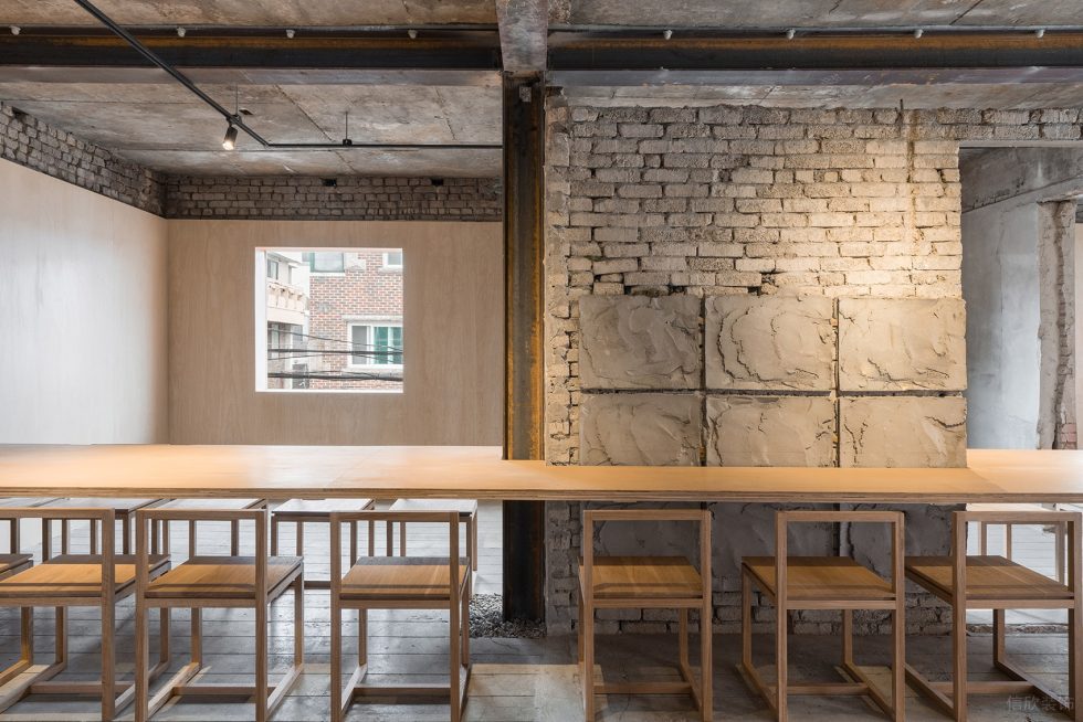 工業(yè)禪意風(fēng)咖啡店極簡長桌設(shè)計(jì)效果圖