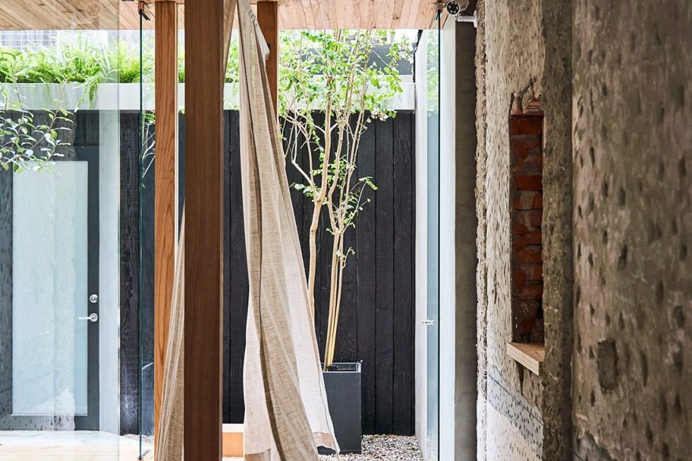 工業(yè)風茶室原始質感粗糙墻面設計圖