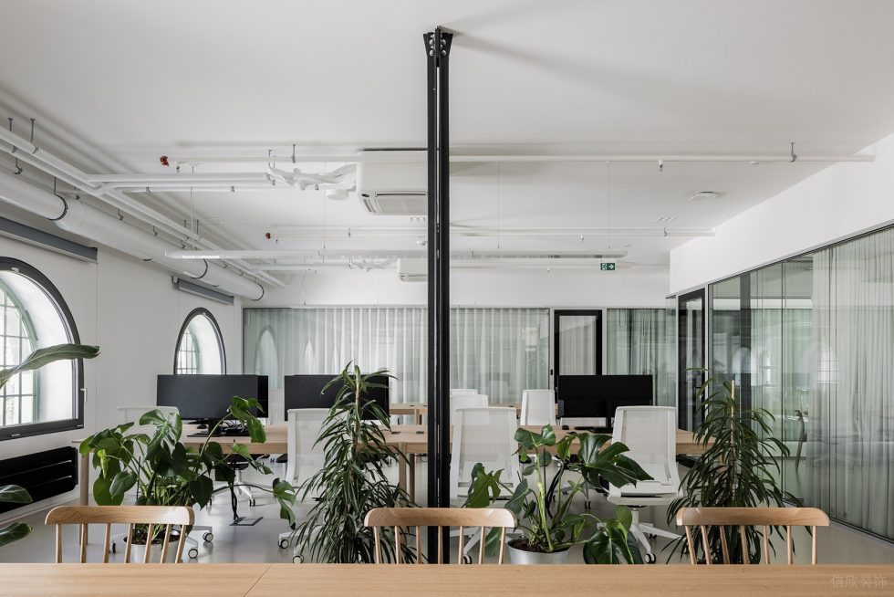 白色簡(jiǎn)約自然風(fēng)辦公室裝修設(shè)計(jì)白色系辦公區(qū)