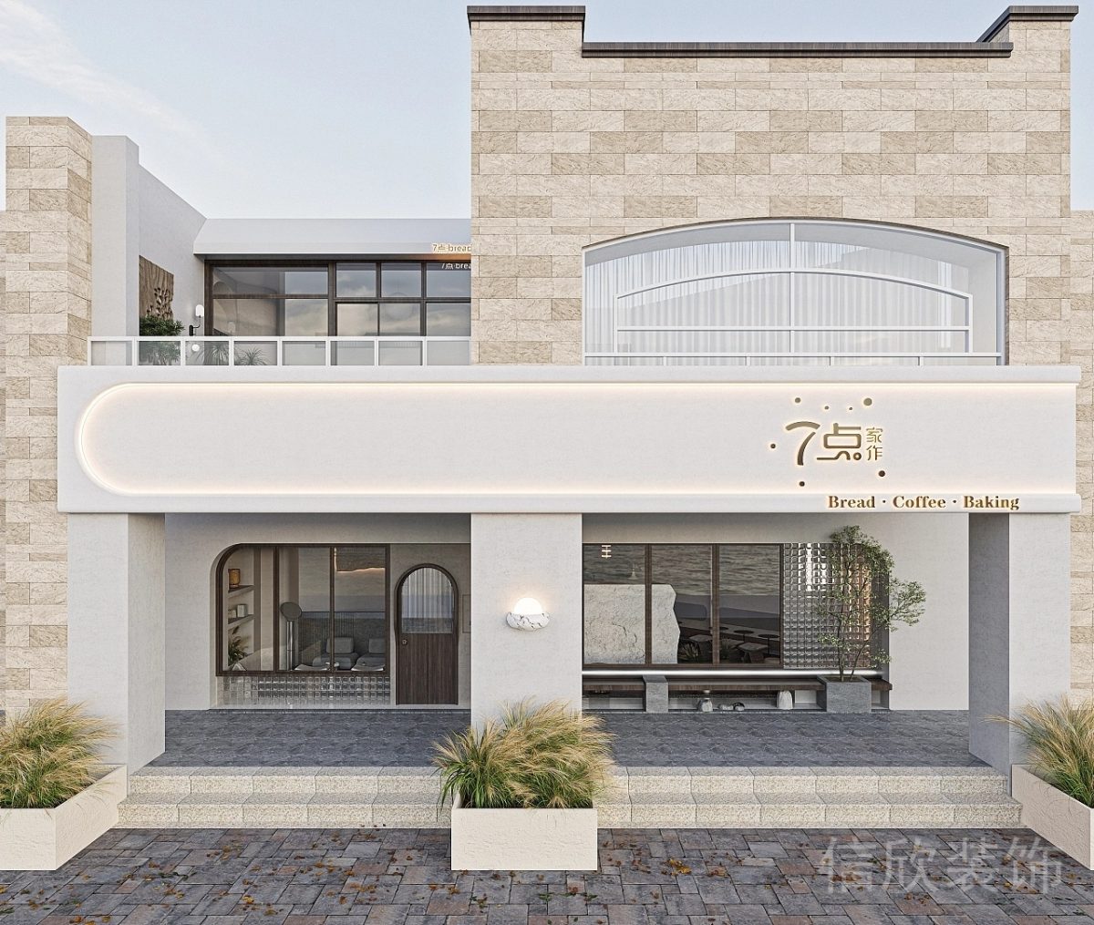 深圳光明面包咖啡店食材外觀(guān)裝修設(shè)計(jì)