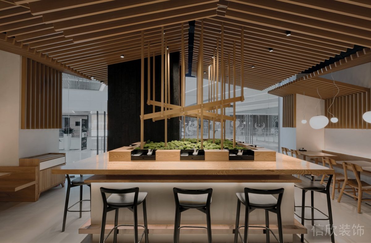 深圳羅湖區(qū)桂圓面館大方桌裝修設計