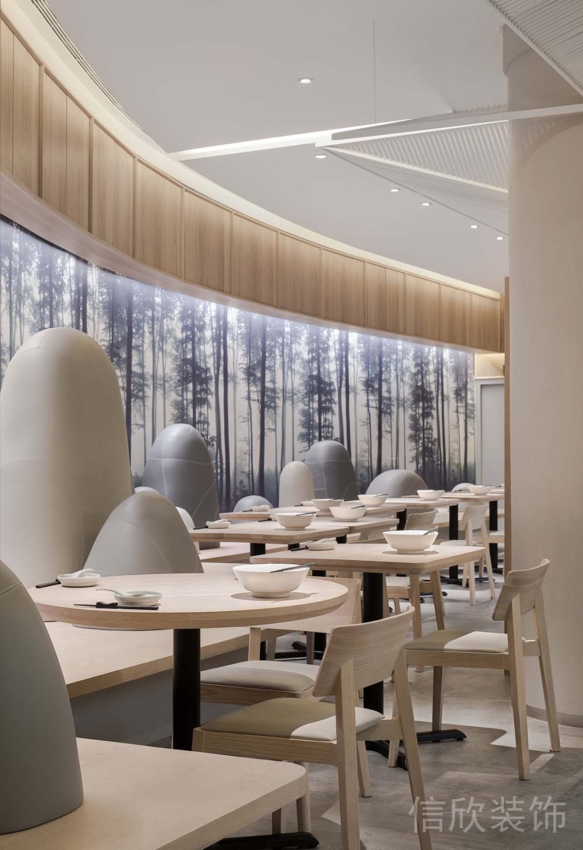 深圳羅湖萬象城開開面館就餐角裝修設(shè)計