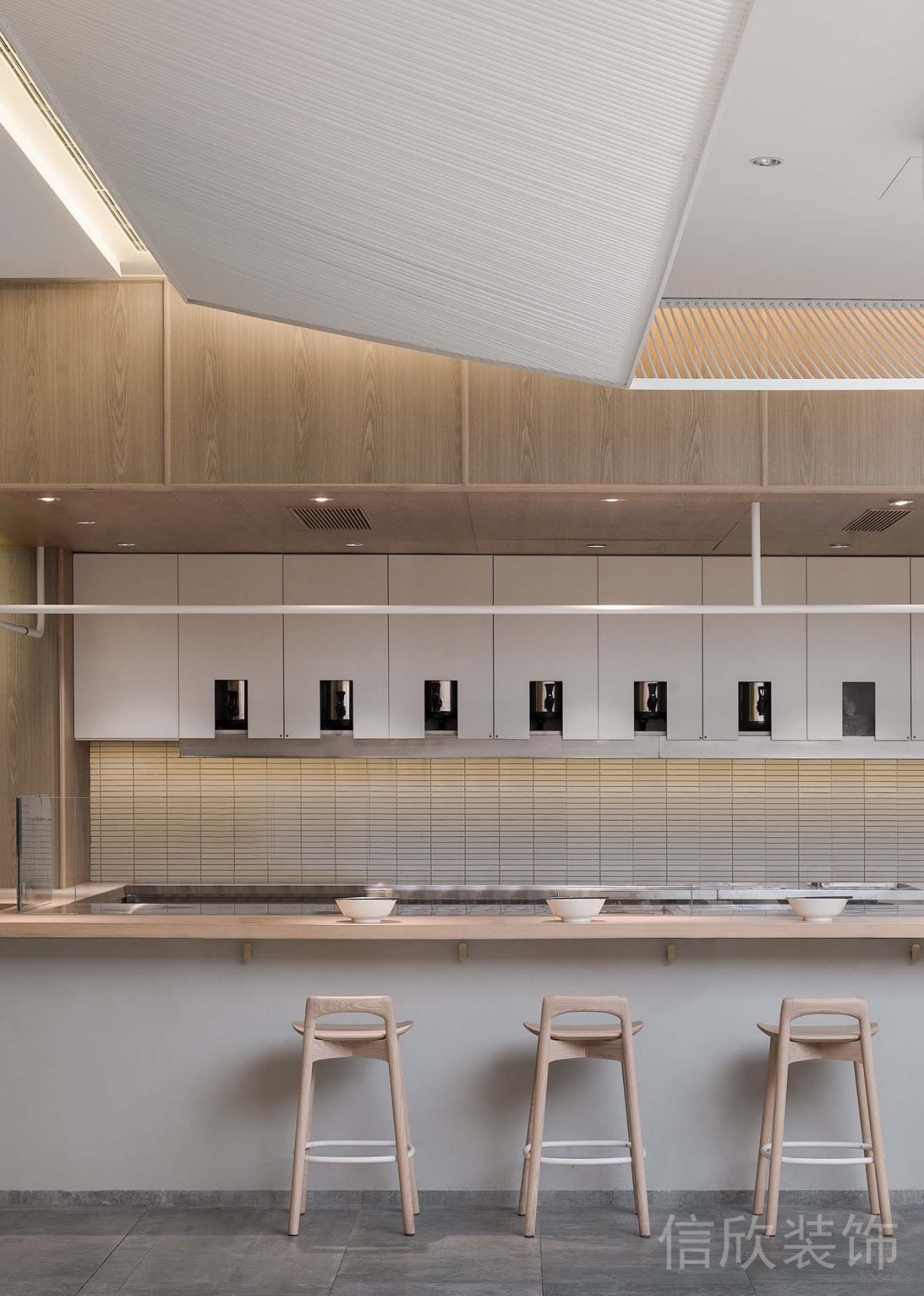 深圳羅湖萬象城開開面館自助餐桌椅裝修設(shè)計