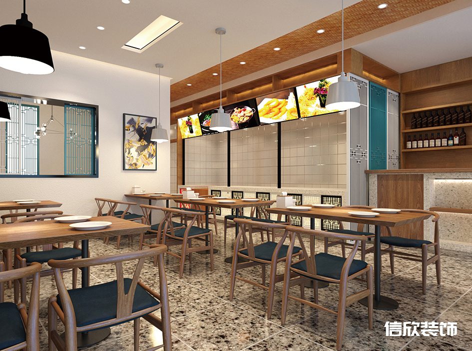 深圳南山區(qū)大學(xué)城快餐廳菜牌裝修設(shè)計