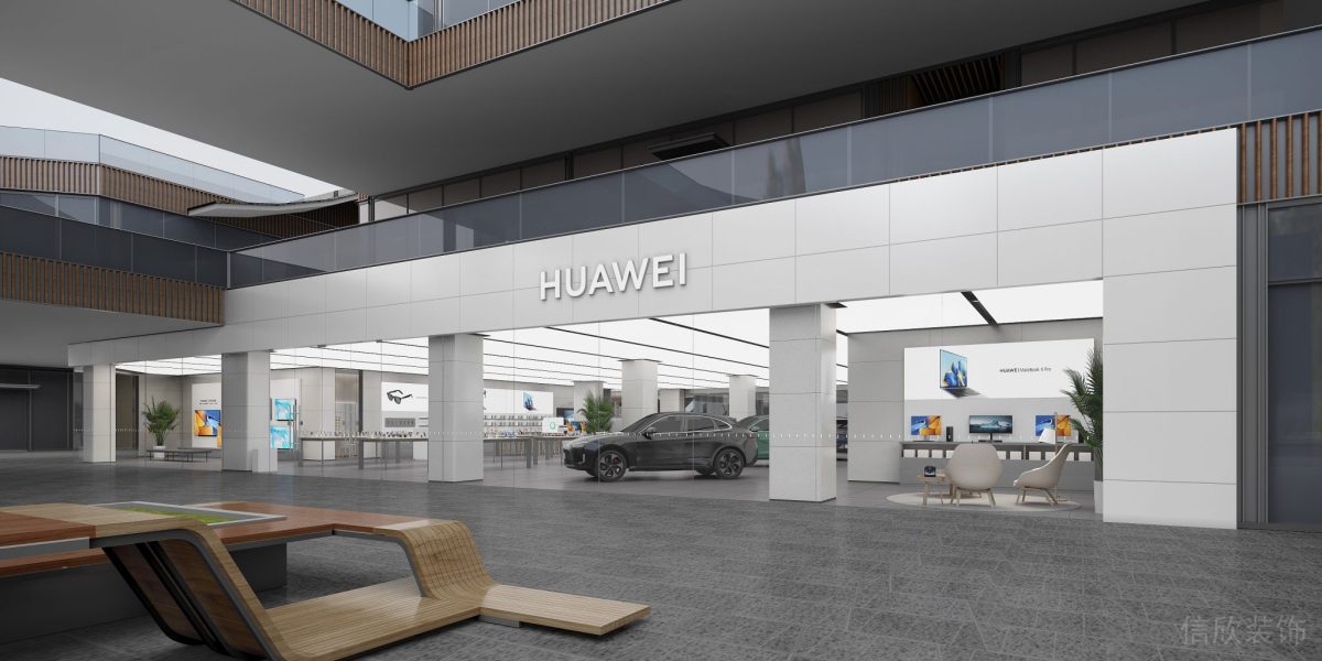 華為手機數(shù)碼專賣店門面外觀裝修設(shè)計圖