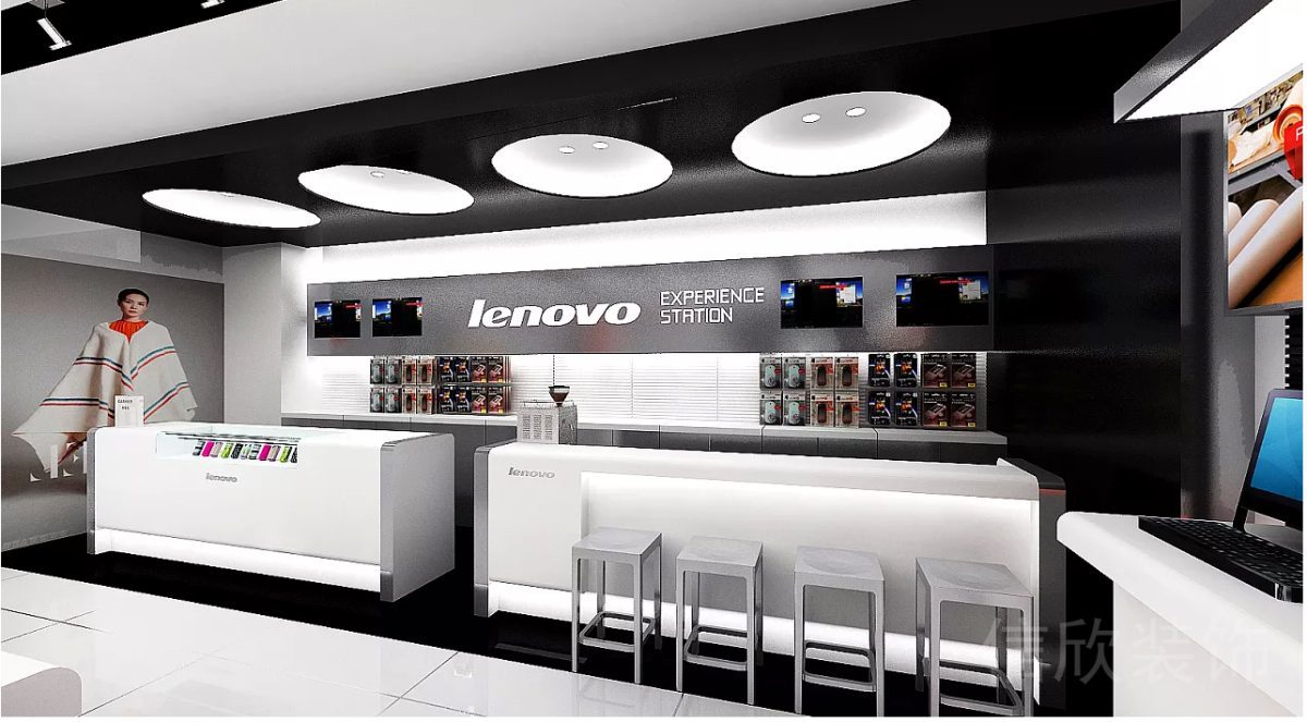 聯(lián)想福田新洲手機店服務(wù)臺操作臺裝修