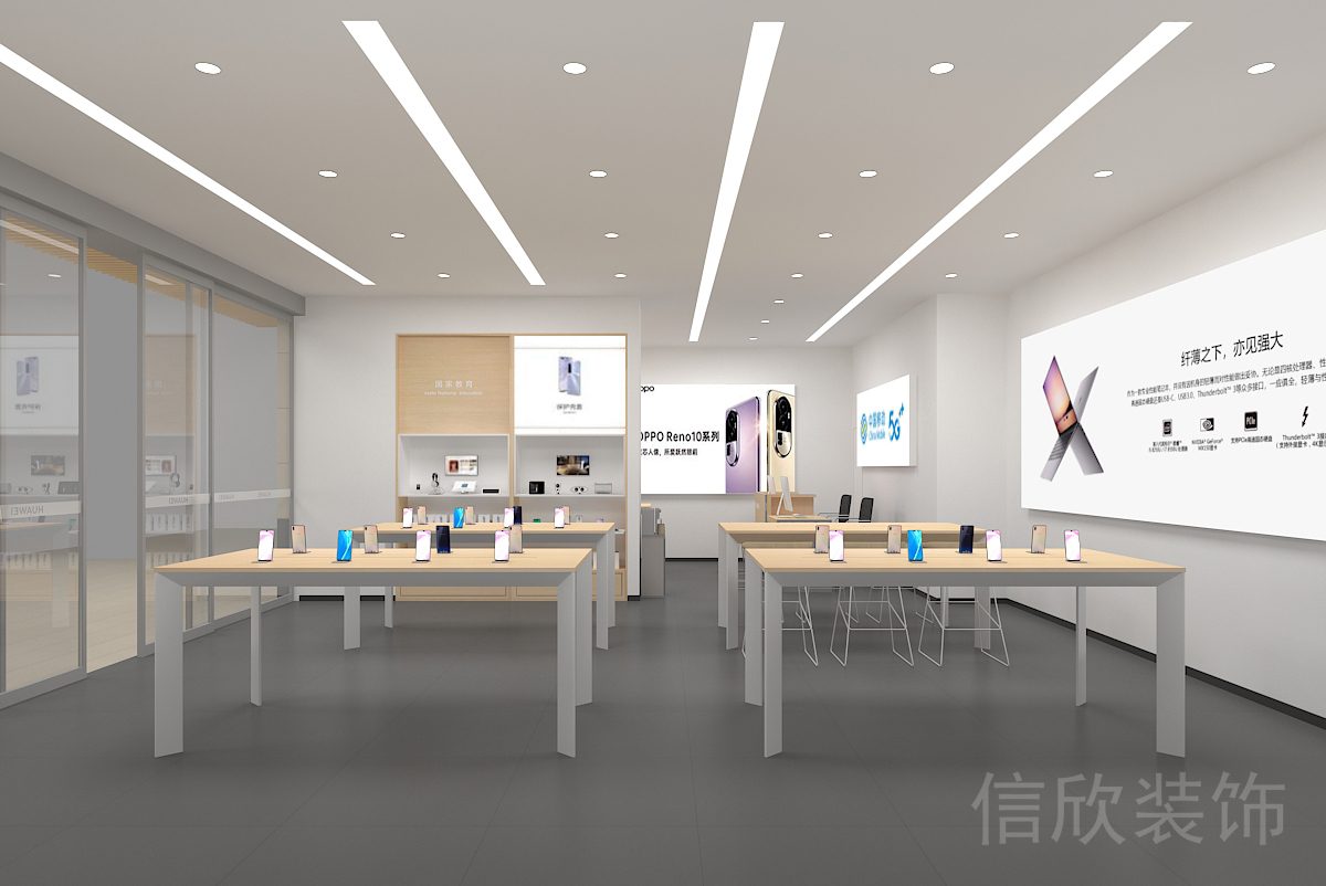 深圳龍崗卓悅城手機數(shù)碼店店內(nèi)展臺
