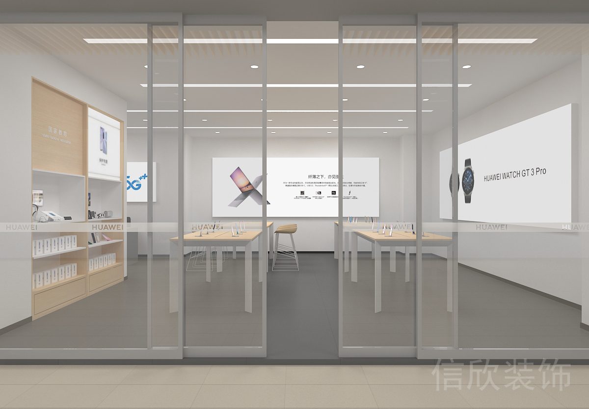 深圳龍崗卓悅城手機數(shù)碼店門面玻璃門