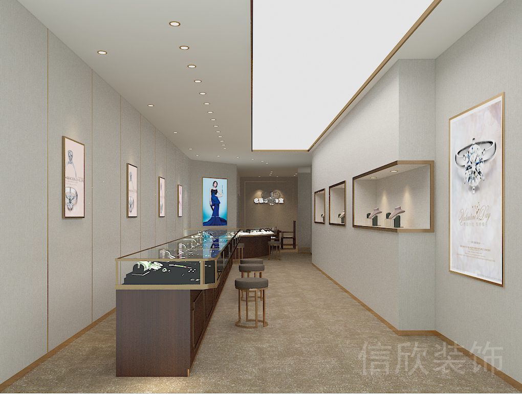 水貝名雅珠寶店店面全景裝修設(shè)計(jì)圖