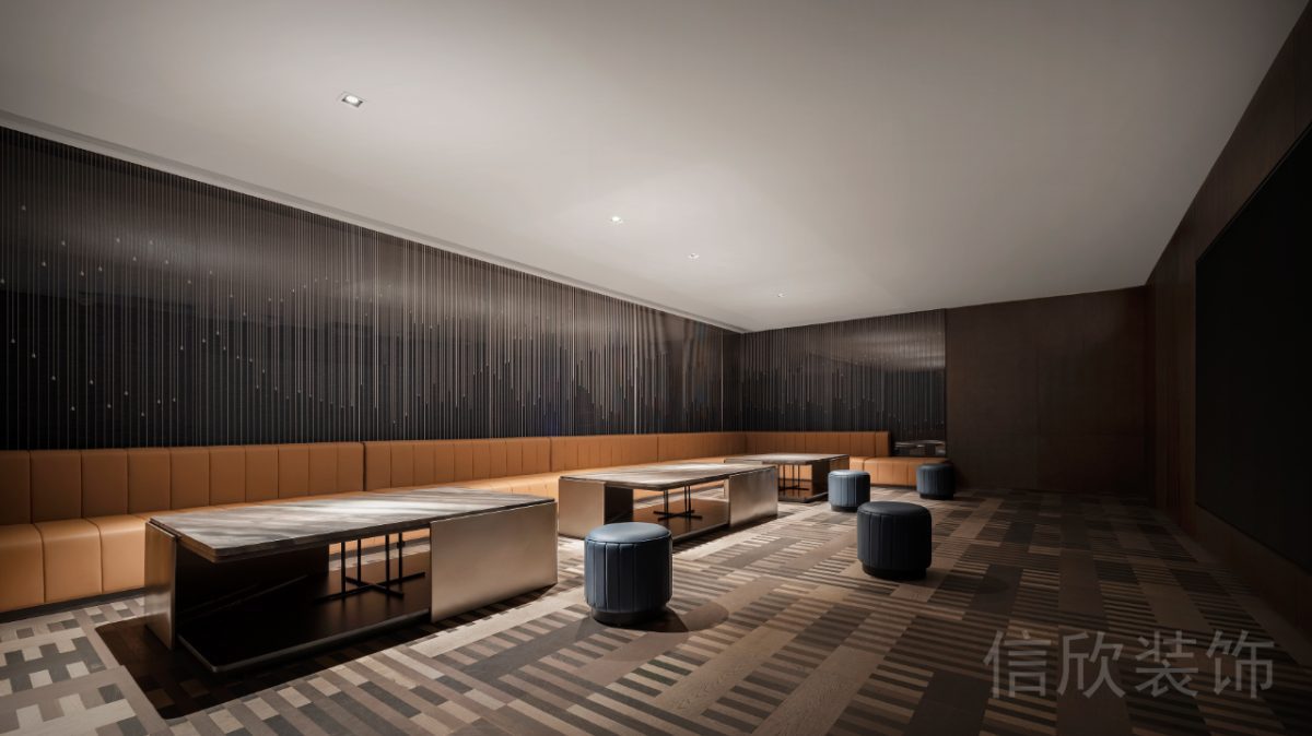 辦公室沙發(fā)環(huán)形設(shè)計(jì)商務(wù)風(fēng)洽談室裝修設(shè)計(jì)