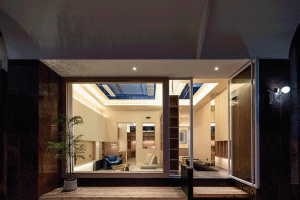 玻璃房全屋原木木板設(shè)計(jì)