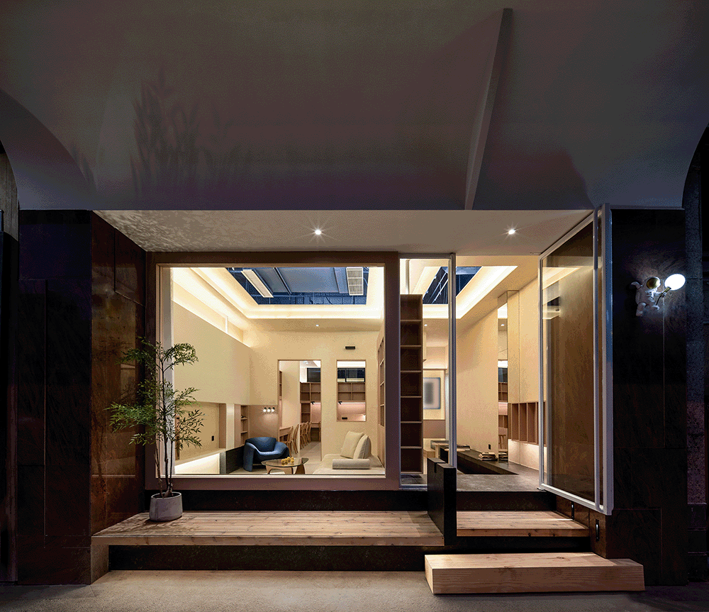 玻璃房全屋原木木板設(shè)計(jì)