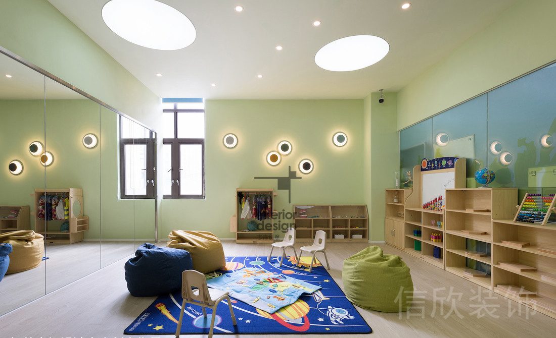 財(cái)富大廈瓏瓏兒童培訓(xùn)中心裝修設(shè)計(jì)兒童休息區(qū)復(fù)合型強(qiáng)化地板