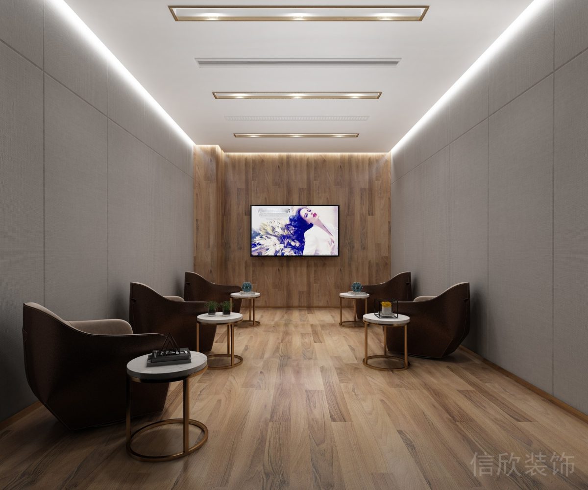 獨立pu皮革沙發(fā)木板房間裝修