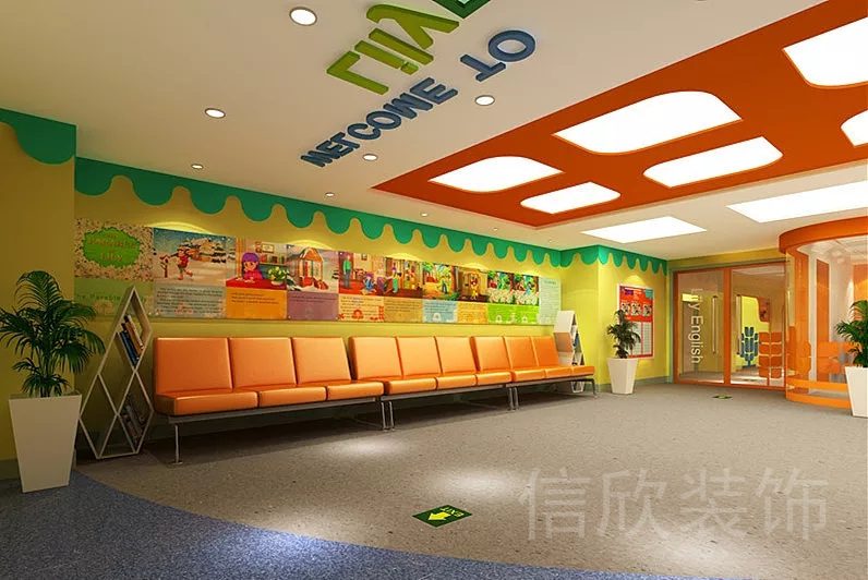 羅湖區(qū)國貿(mào)發(fā)展中心大廈思維英語培訓機構(gòu)入戶休息區(qū)裝修設計