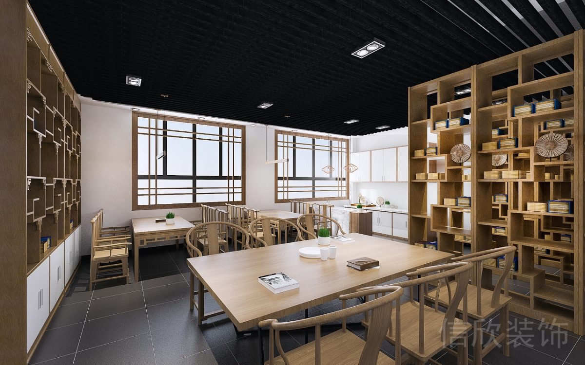 寫意新中式實(shí)木風(fēng)閱讀室