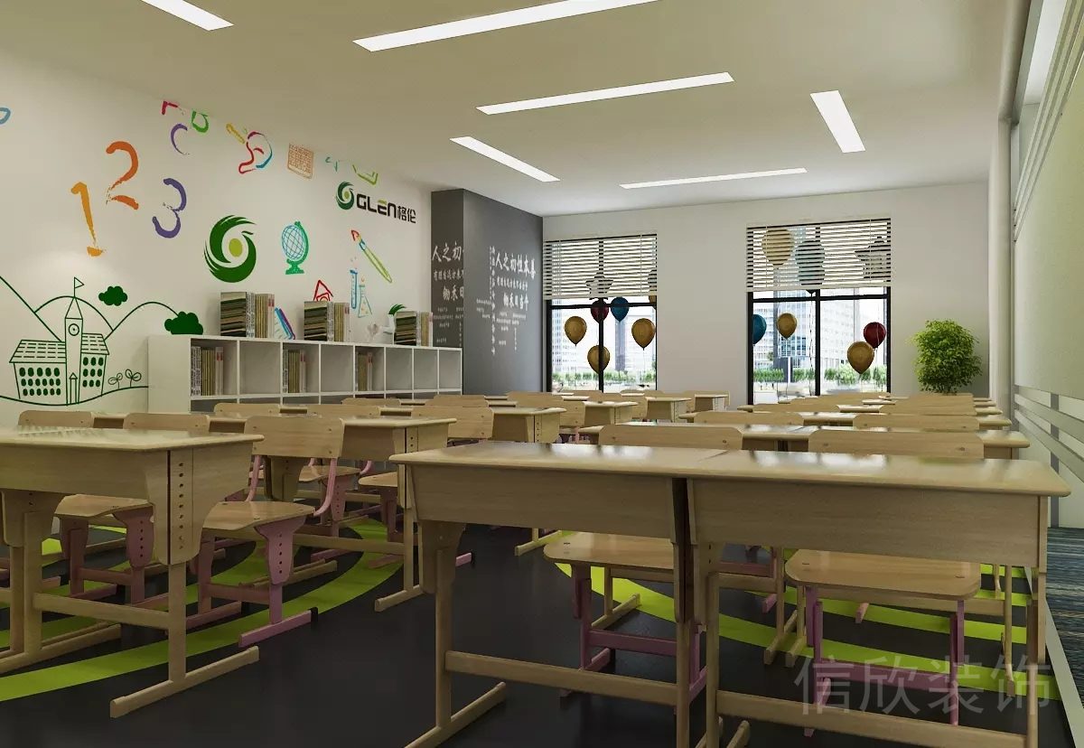 深圳格倫教育涂鴉墻可調(diào)節(jié)木質(zhì)座椅學(xué)習(xí)教室