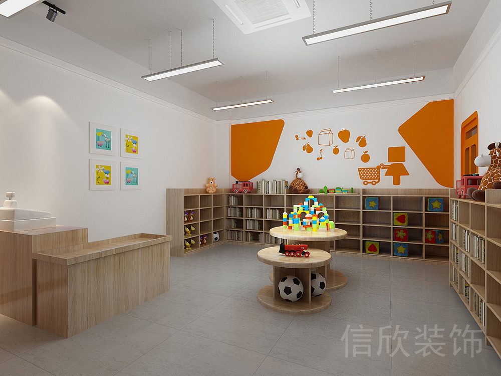 橙色原木風(fēng)現(xiàn)代風(fēng)卡通培訓(xùn)機(jī)構(gòu)教室裝修設(shè)計