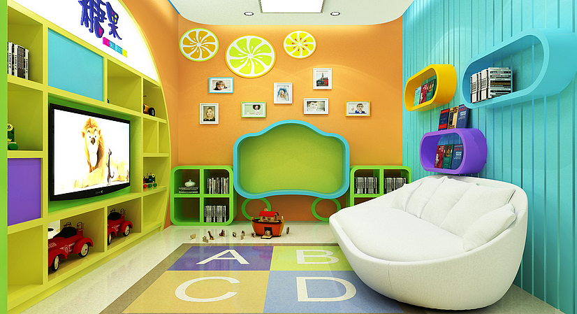 深圳市龍華區(qū)糖果培訓機構外語啟蒙教室裝修設計