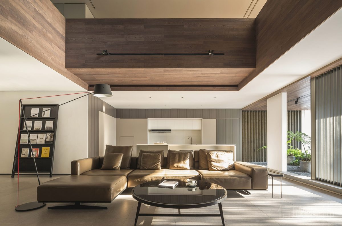 復(fù)古南洋風(fēng)實木辦公室公共休息區(qū)域