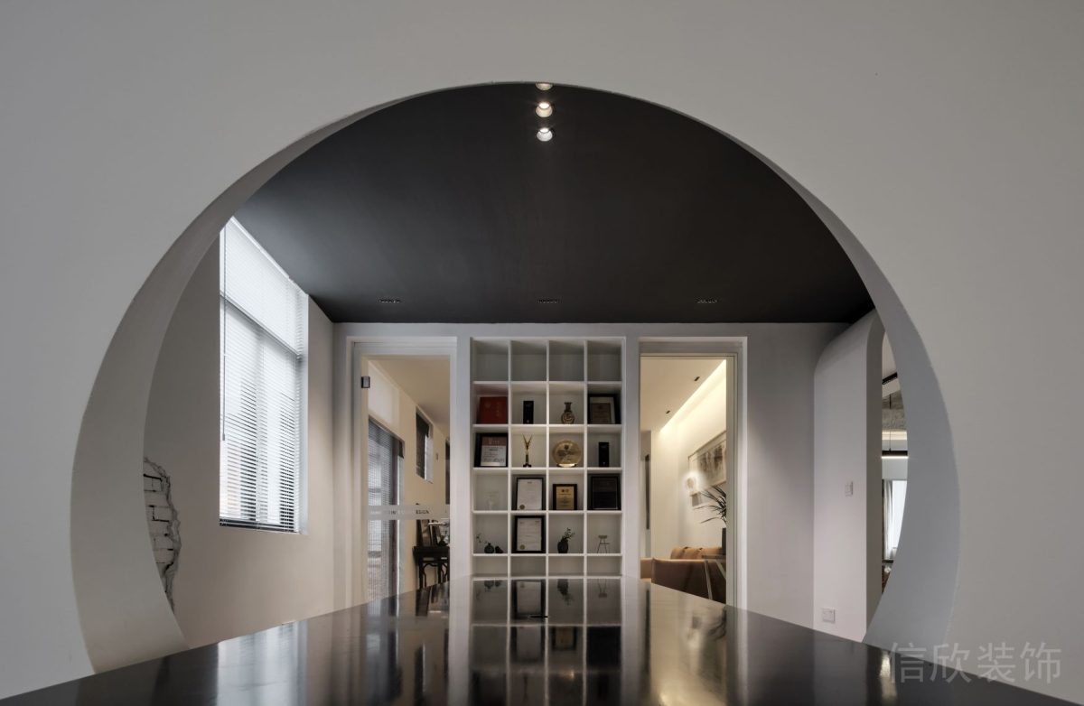 古典現(xiàn)代簡約風(fēng)辦公空間弧形門洞裝修設(shè)計