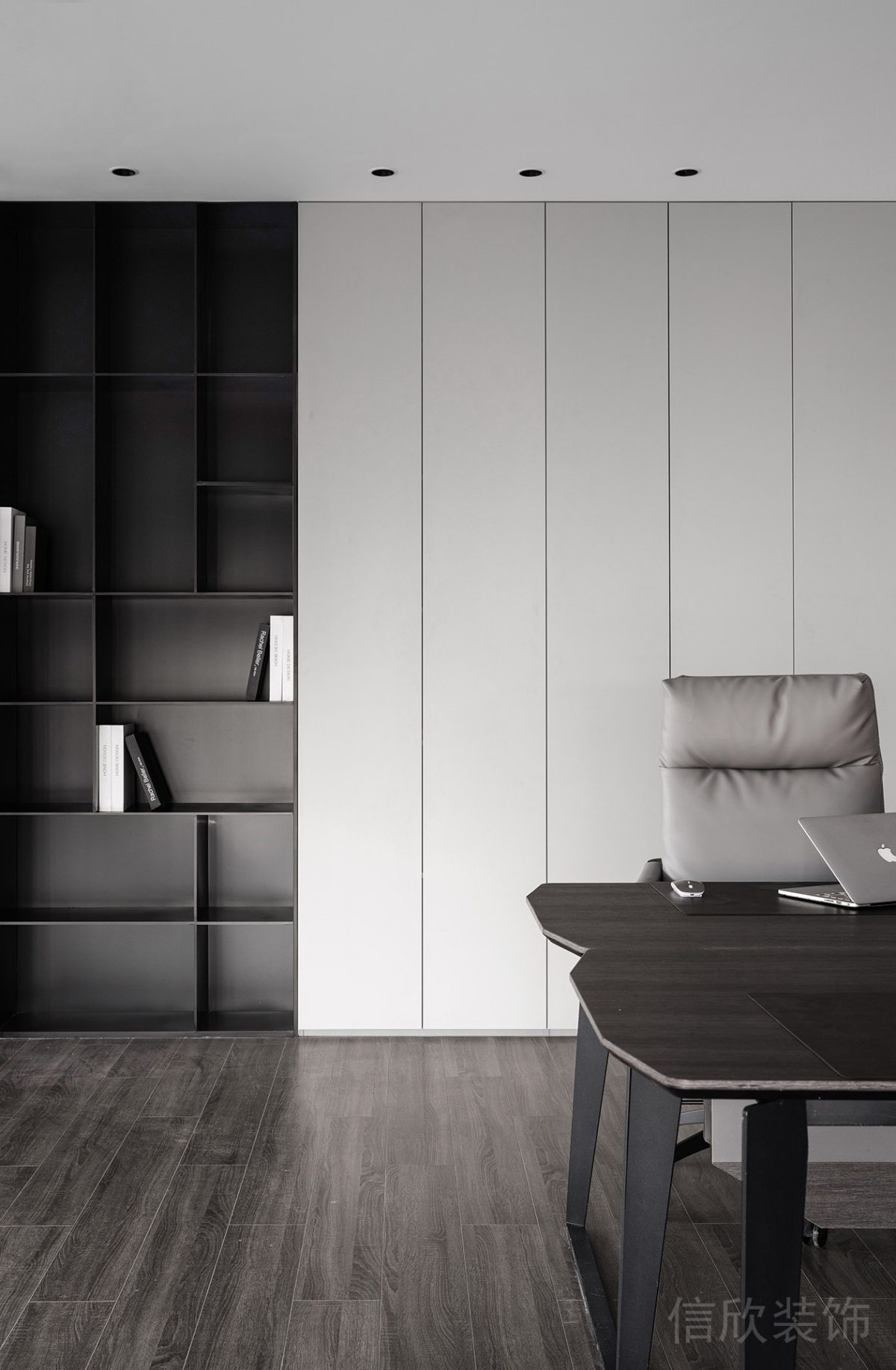 黑白灰現(xiàn)代風(fēng)格辦公空間辦公室柜體設(shè)計(jì)